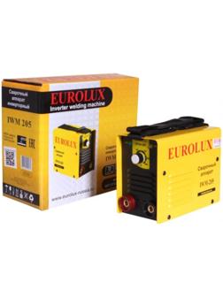 Сварочный аппарат инверторный Eurolux IWM205, 205 А, 6.9 кВт, ПВ 70%, горячий старт