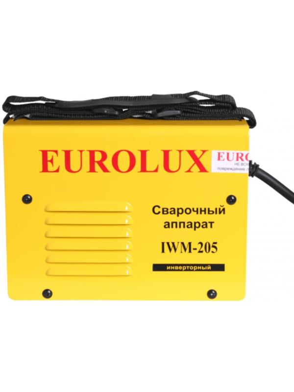 Сварочный аппарат инверторный Eurolux IWM205, 205 А, 6.9 кВт, ПВ 70%, горячий старт