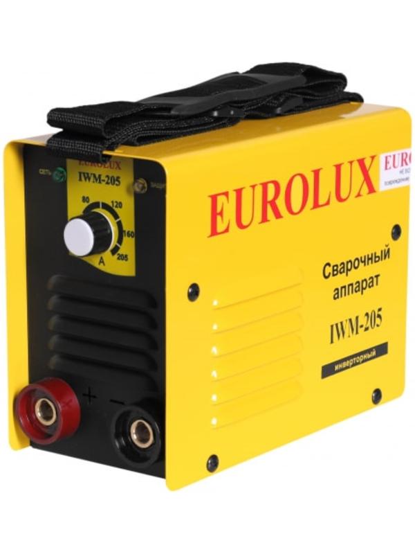 Сварочный аппарат инверторный Eurolux IWM205, 205 А, 6.9 кВт, ПВ 70%, горячий старт
