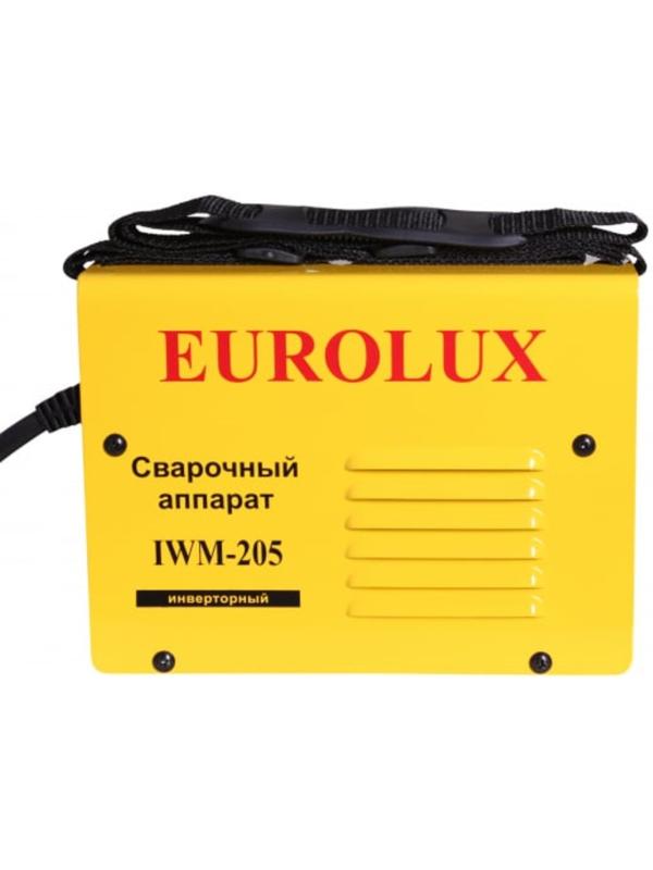 Сварочный аппарат инверторный Eurolux IWM205, 205 А, 6.9 кВт, ПВ 70%, горячий старт