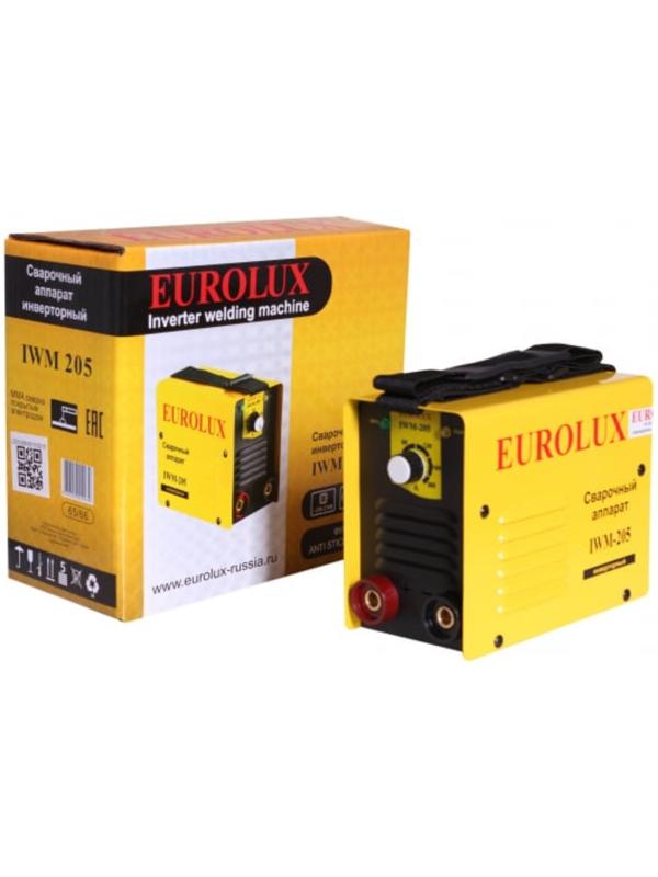 Сварочный аппарат инверторный Eurolux IWM205, 205 А, 6.9 кВт, ПВ 70%, горячий старт
