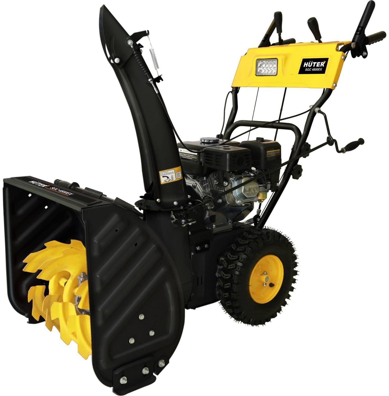 Снегоуборщик Huter SGC 4800EX, бензин, 7 л.с, захват 56/54 см, скорости 6/2, эл.старт