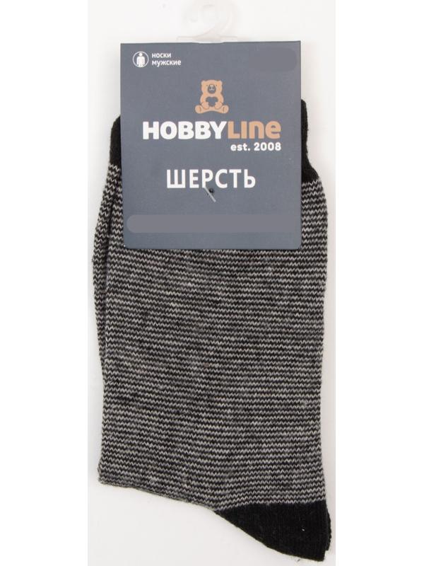 Носки мужские шерстяные, цвет чёрный, размер 39-43