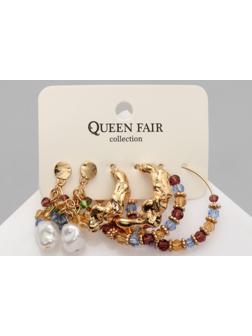 Набор 3 пары серёг 