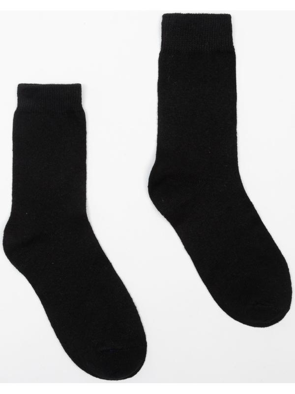 Носки мужские шерстяные, цвет черный, размер 43-46