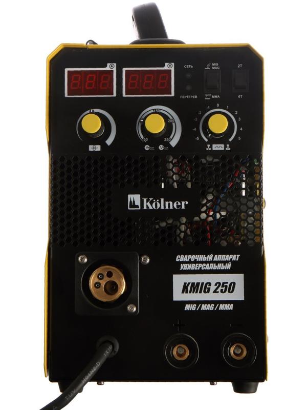Сварочный инвертор Kolner KMIG 250, полуавтомат, 6 кВт, 20-250 А, MIG / MAG / ММА, ПН 80%