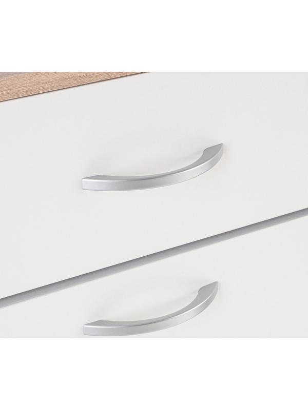 Обувница с дверью, 1060х280х960, Дуб сонома/Белый