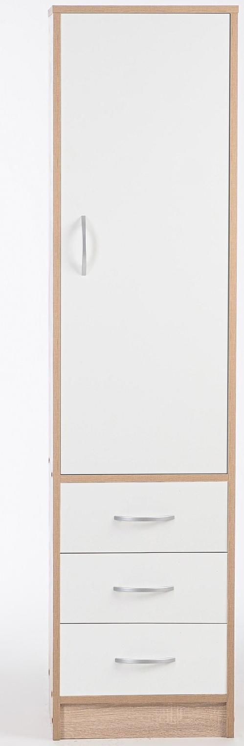 Пенал 400х400х1600, Дуб сонома/Белый