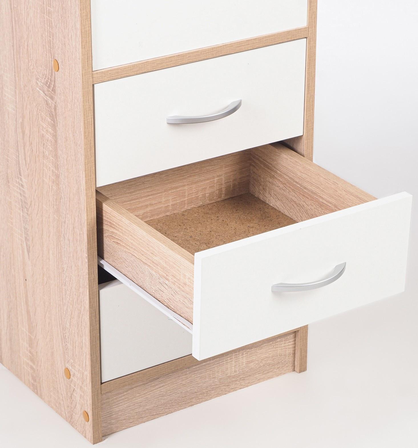 Пенал 400х400х1600, Дуб сонома/Белый