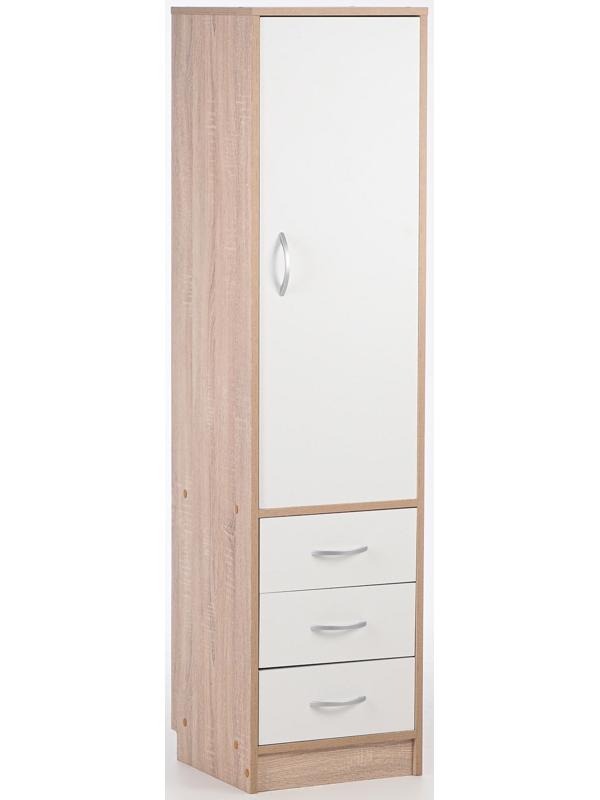 Пенал 400х400х1600, Дуб сонома/Белый