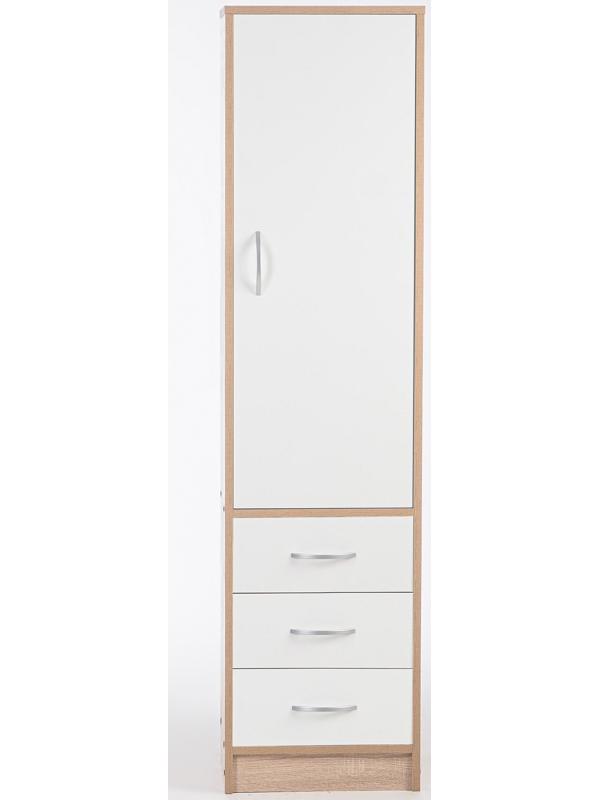 Пенал 400х400х1600, Дуб сонома/Белый