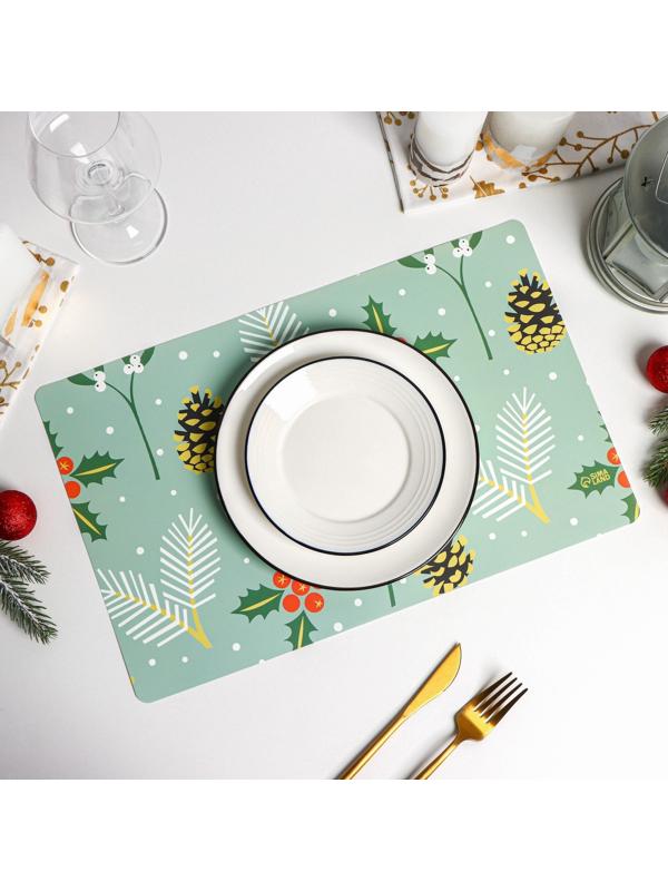 Салфетка сервировочная на стол Доляна «Лесные шишки», 26×41 см