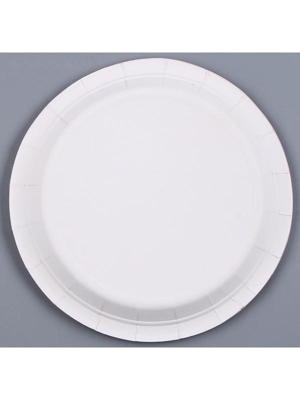 Тарелки бумажные «С днём рождения», набор, 6 шт., тиснение, цвет розовый