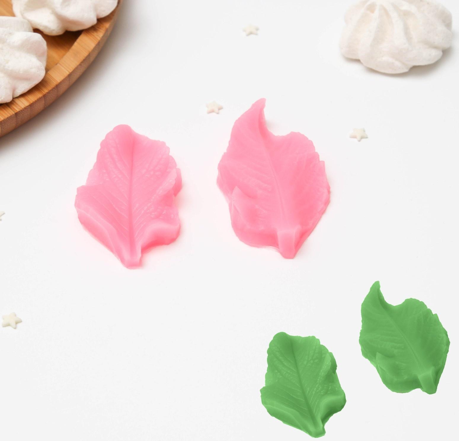 Молд Доляна «Лист розы», 7,5×8×1 см, цвет МИКС