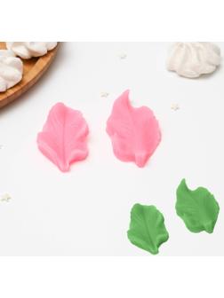 Молд Доляна «Лист розы», 7,5×8×1 см, цвет МИКС