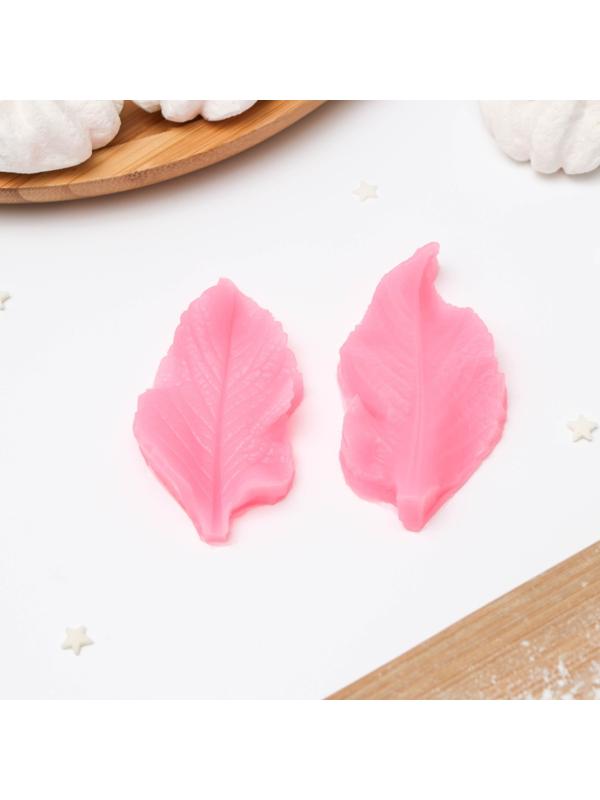 Молд Доляна «Лист розы», 7,5×8×1 см, цвет МИКС