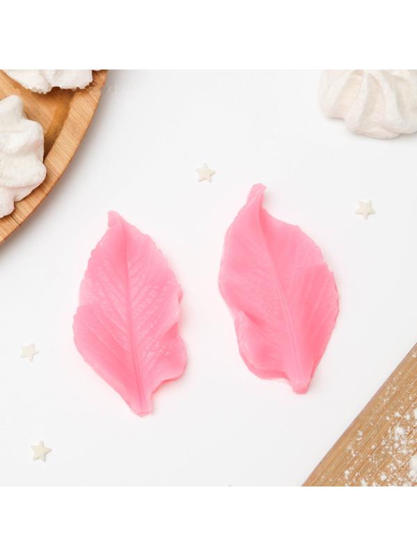 Молд Доляна «Лист розы», 7,5×8×1 см, цвет МИКС