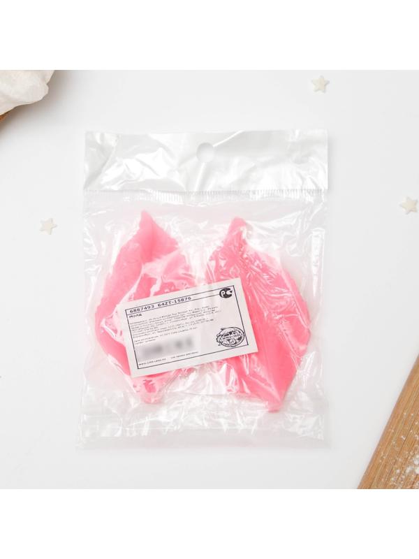 Молд Доляна «Лист розы», 7,5×8×1 см, цвет МИКС