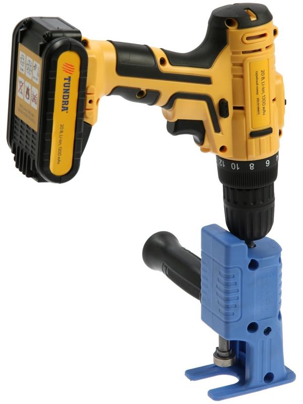 Насадка-лобзик для дрели ТУНДРА, пилки по дереву и металлу 3 шт., хвостовик 8 мм