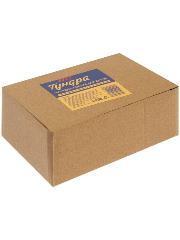 Насадка-лобзик для дрели ТУНДРА, пилки по дереву и металлу 3 шт., хвостовик 8 мм