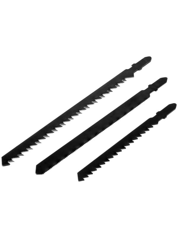 Насадка-лобзик для дрели ТУНДРА, пилки по дереву и металлу 3 шт., хвостовик 8 мм