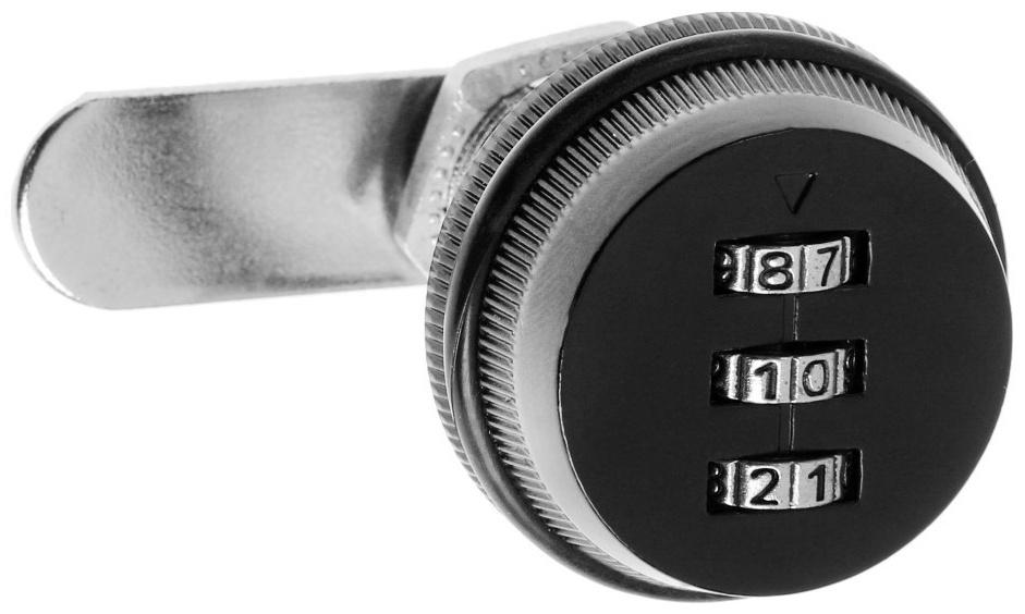 Замок кодовый ТУНДРА, для почтового ящика, цвет черный, длина резьбовой части 30 мм