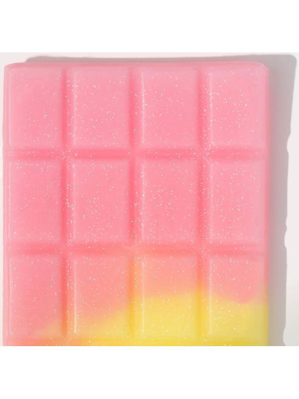 Фигурное мыло ручной работы в форме плитки шоколада, 80 г, МИКС (миндаль/ваниль/молоко)