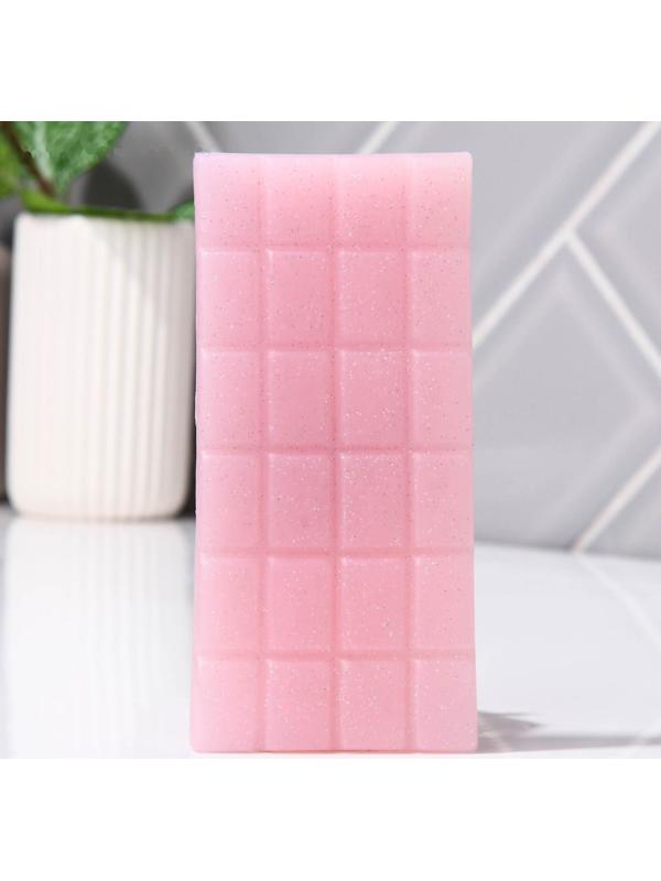 Фигурное мыло ручной работы в форме плитки шоколада, 80 г, МИКС (миндаль/ваниль/молоко)