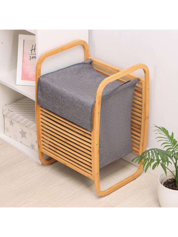 Корзина для белья Доляна Natura, 39×35×60 см, бамбук