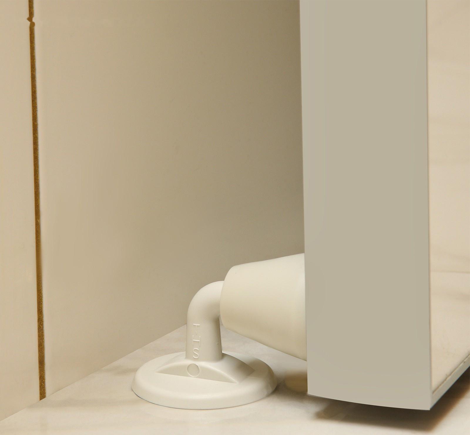 Дверной ограничитель LOCKLAND, изогнутый, цвет рисовый