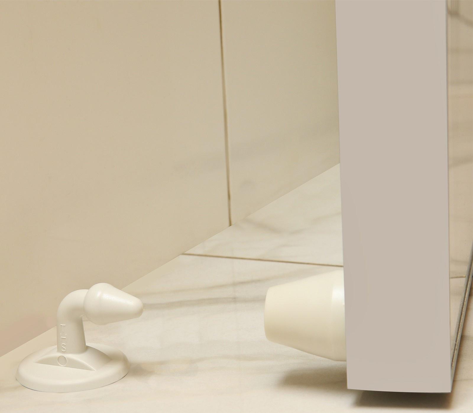 Дверной ограничитель LOCKLAND, изогнутый, цвет рисовый