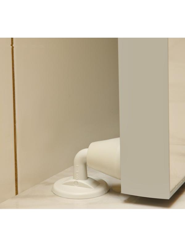 Дверной ограничитель LOCKLAND, изогнутый, цвет рисовый