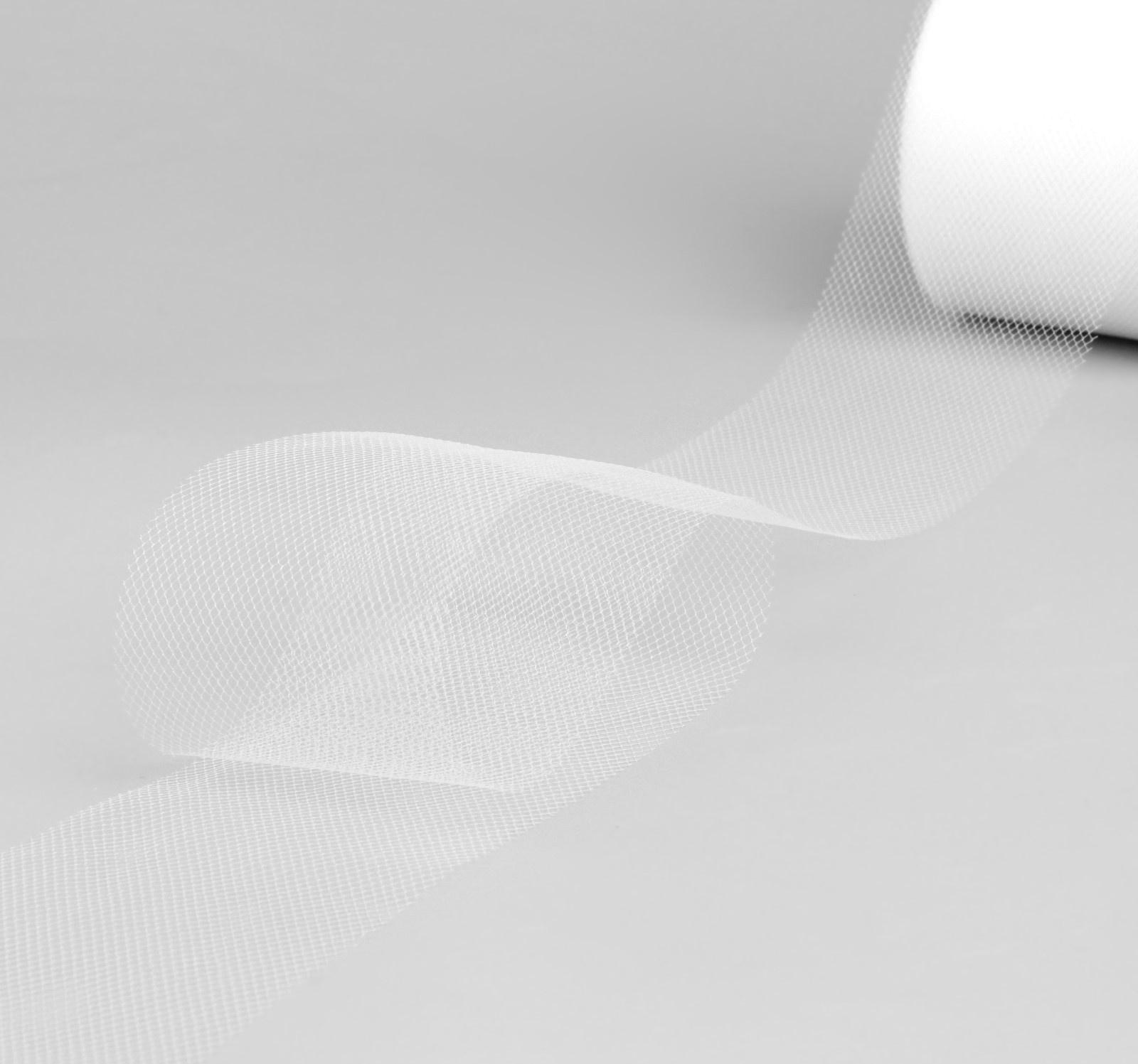 Фатин, 5 см, 11 ± 1 г/кв.м, 23 ± 1 м, цвет белый №1