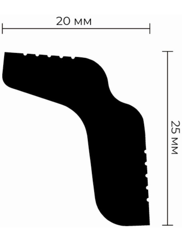 Плинтус потолочный M-25 25х20х2000мм