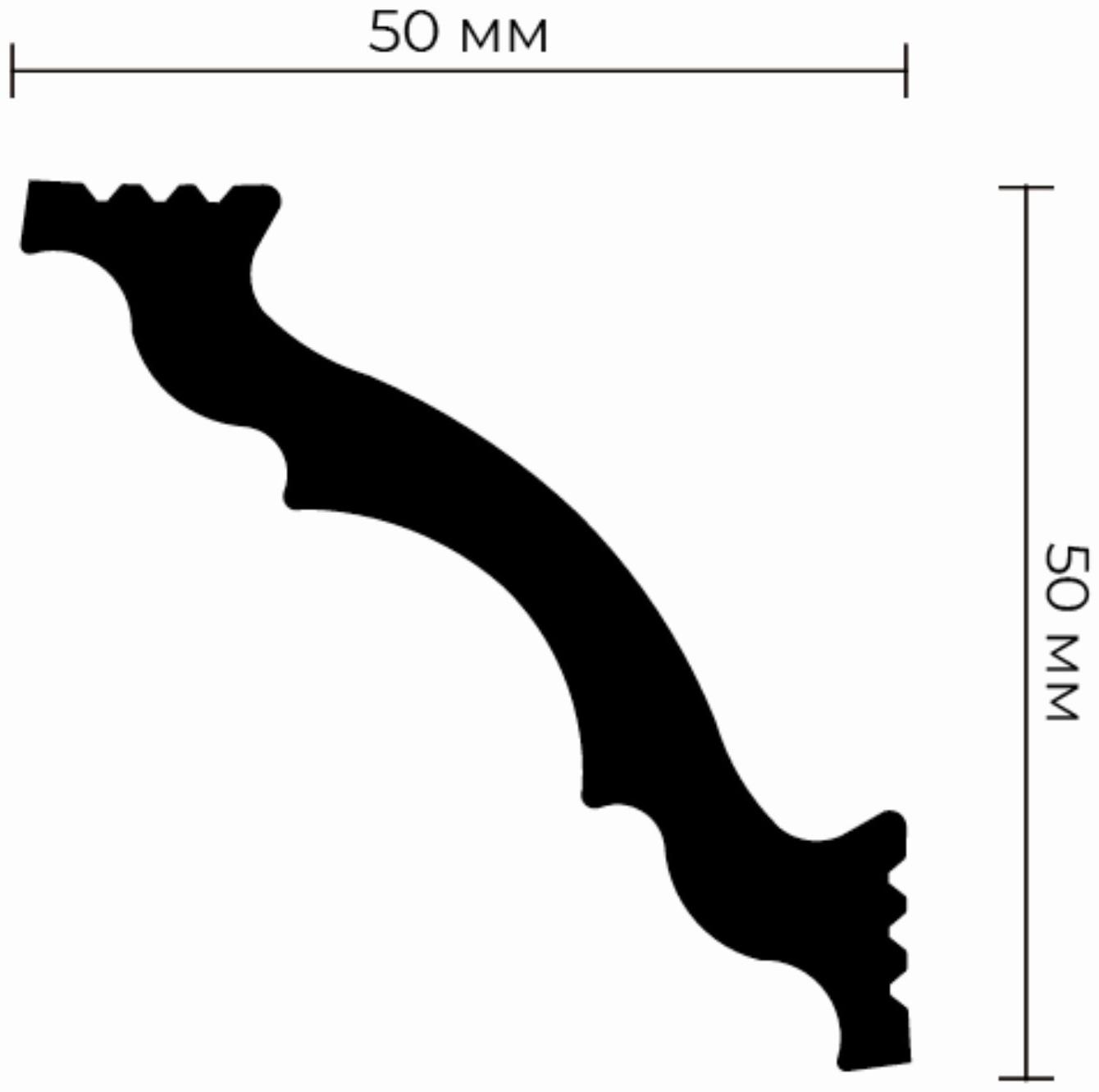 Плинтус потолочный К-65 50х50х2000мм