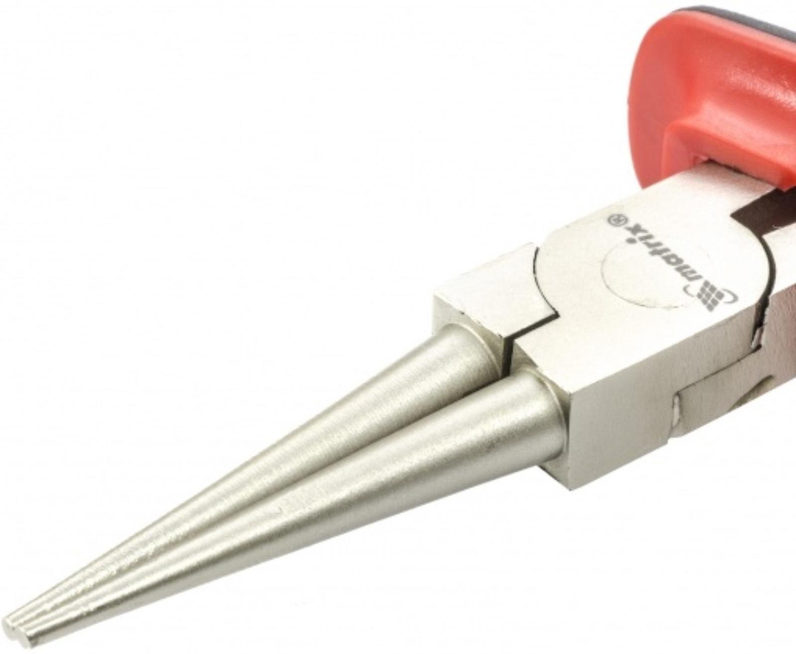 Круглогубцы Matrix NICKEL, 160 мм, никелированные, двухкомпонентные рукоятки