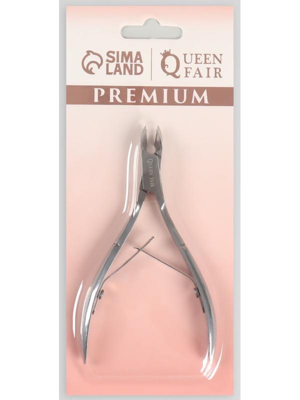 Кусачки маникюрные для кутикулы «Premium», двойная пружина, 10 см, длина лезвия - 8 мм, на блистере, цвет серебристый