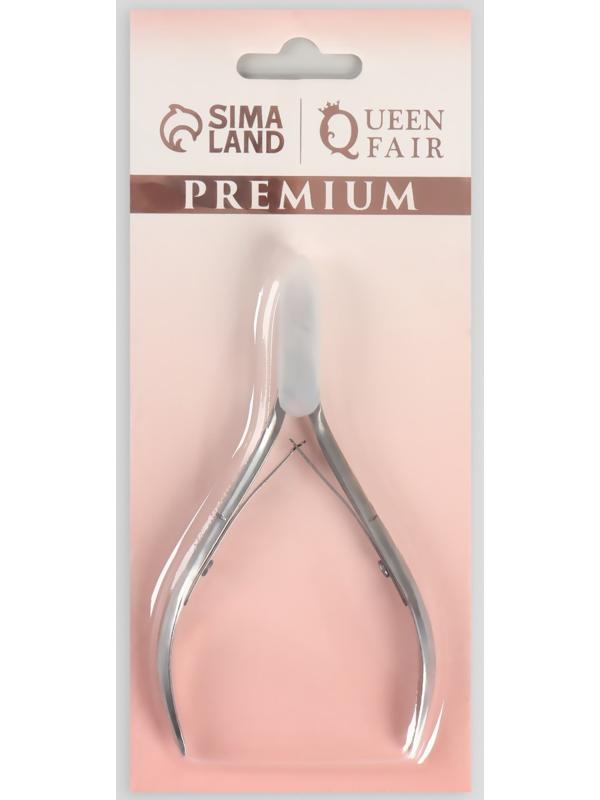 Кусачки маникюрные для кутикулы «Premium», двойная пружина, 10,6 см, длина лезвия - 6 мм, на блистере, цвет серебристый