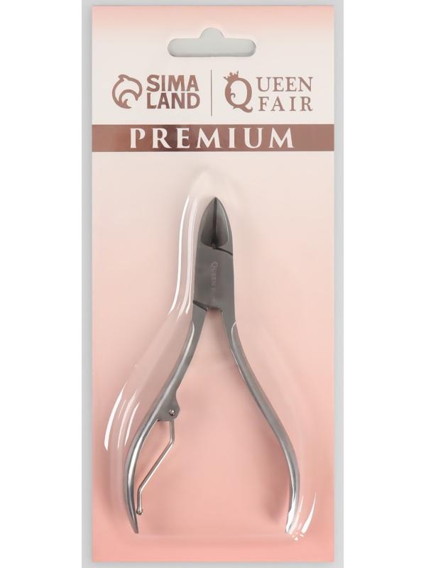 Кусачки педикюрные «Premium», 10,6 см, длина лезвия - 14 мм, на блистере, цвет серебристый