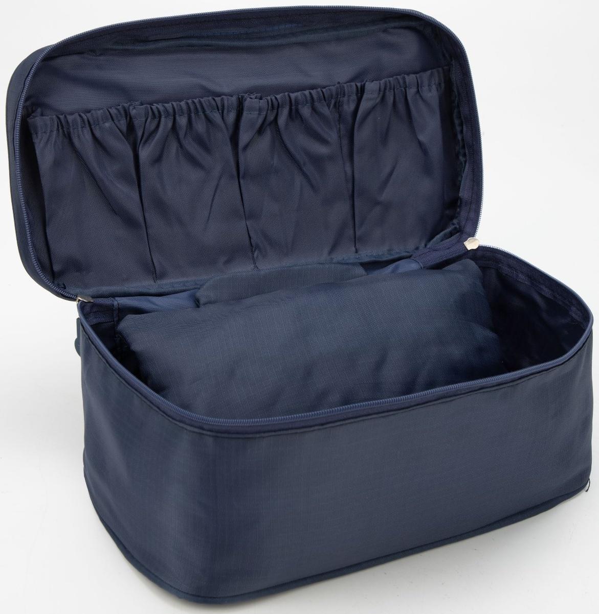 Косметичка на молнии, цвет синий