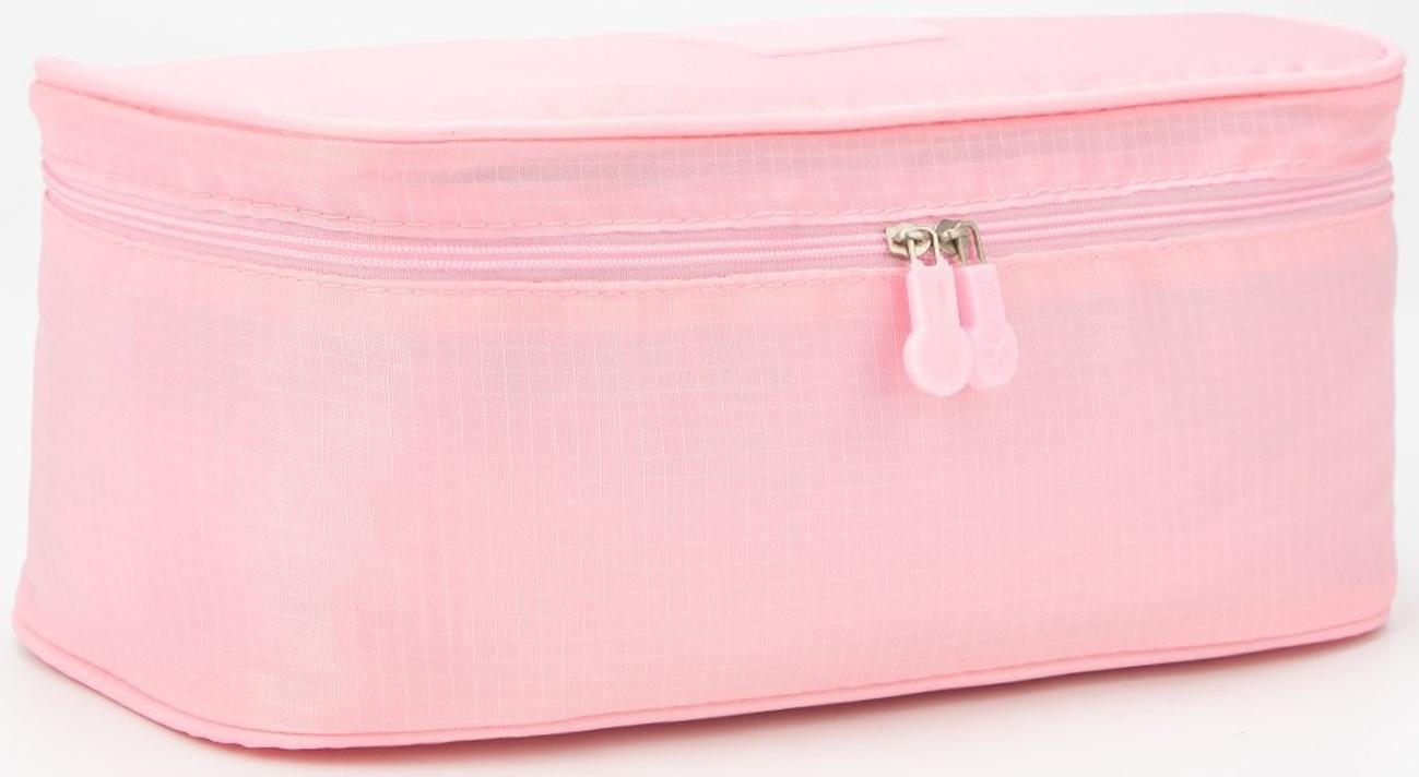 Косметичка на молнии, цвет розовый