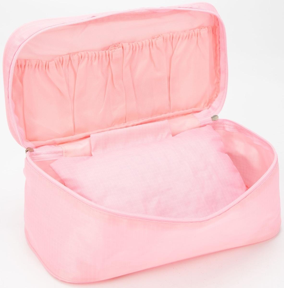 Косметичка на молнии, цвет розовый