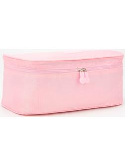 Косметичка на молнии, цвет розовый