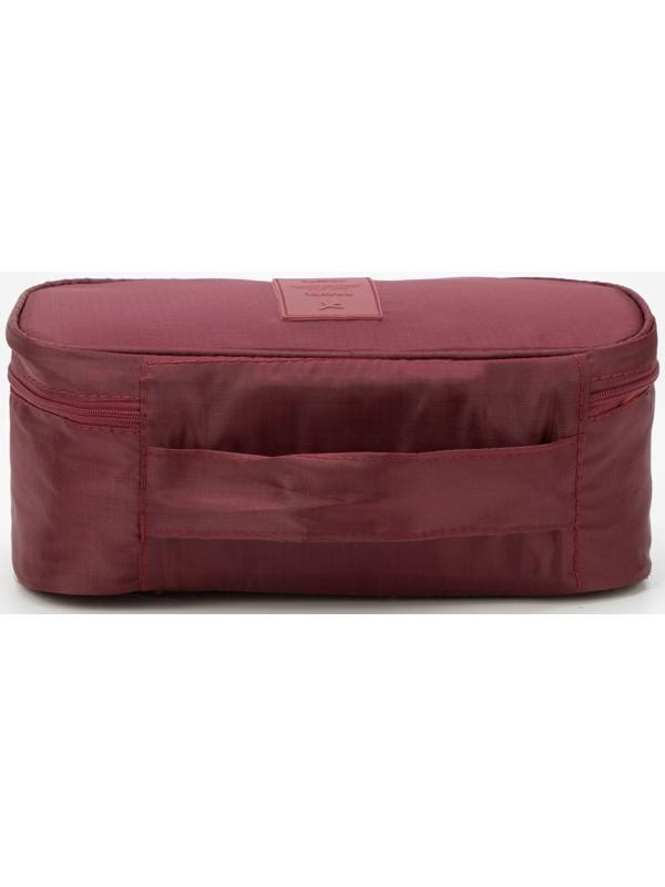 Косметичка на молнии, цвет бордовый