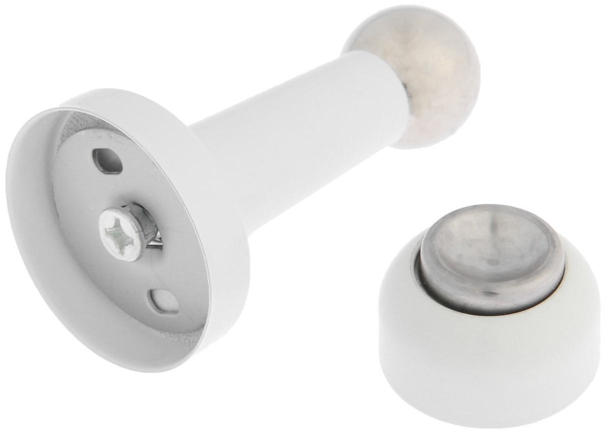 Упор дверной магнитный LOCKLAND, цвет белый