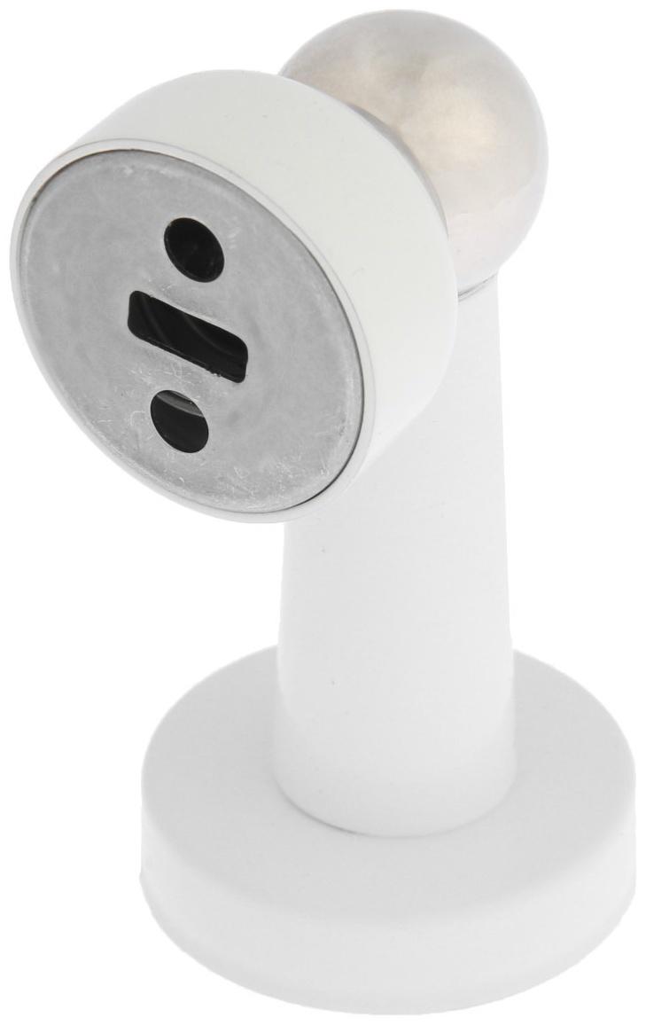 Упор дверной магнитный LOCKLAND, цвет белый