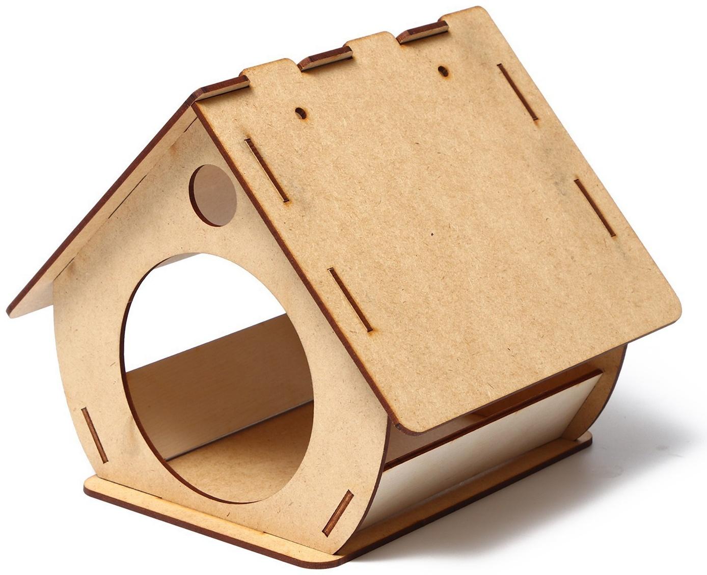 Кормушка-конструктор из ХДФ для птиц «Бочка» своими руками, 18 × 16 × 23 см, Greengo