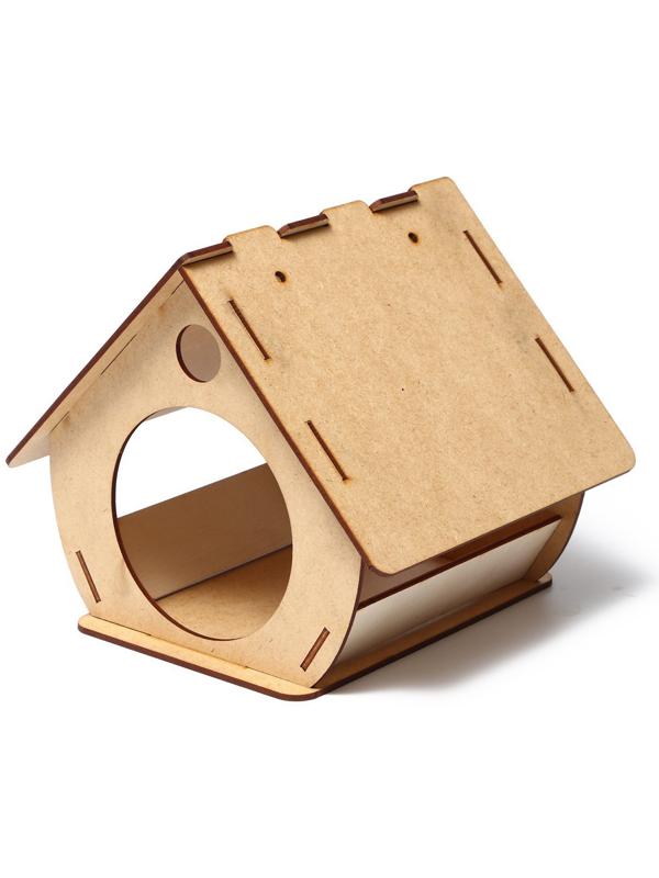 Кормушка-конструктор из ХДФ для птиц «Бочка» своими руками, 18 × 16 × 23 см, Greengo