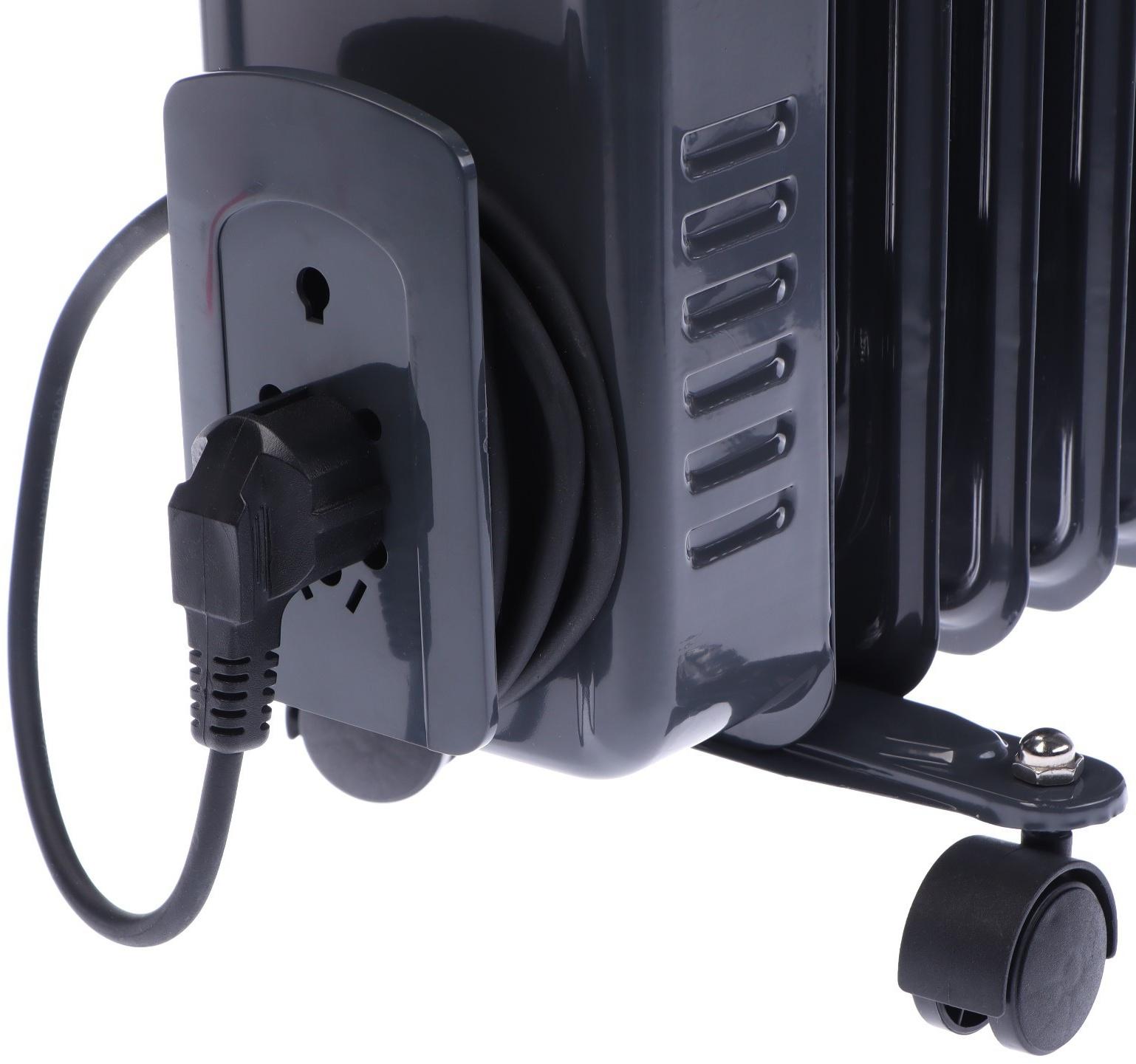 Обогреватель ENGY EN-2409 Loft, масляный, напольный, 2000 Вт, 20 м², черный