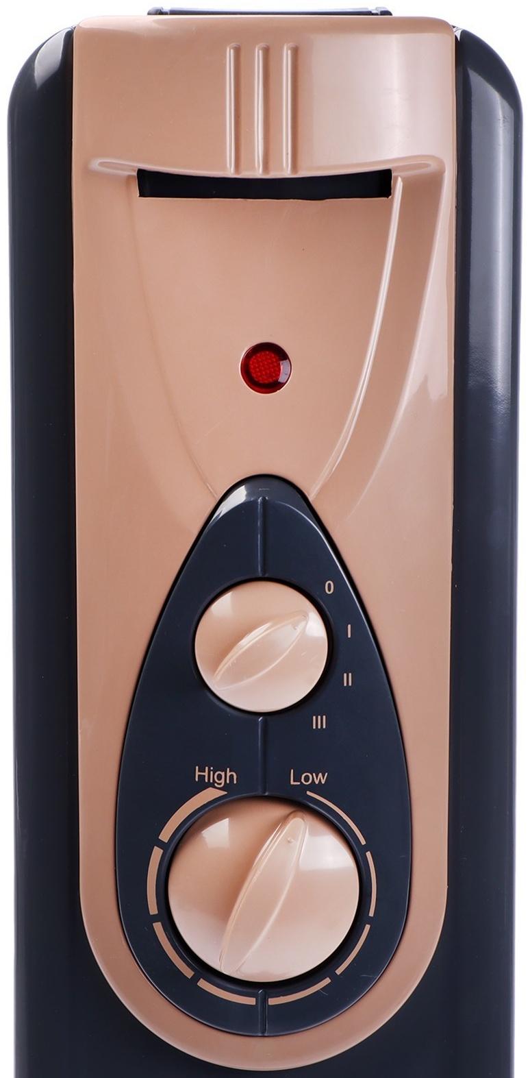 Обогреватель ENGY EN-2409 Loft, масляный, напольный, 2000 Вт, 20 м², черный